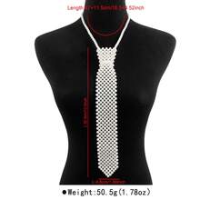 1 Piece New Pearl Tie, Hot-Selling Popular Pearl Handmade Neck Accessory, French Design Sense Elegant INS Style Tie - Gold - View 6
