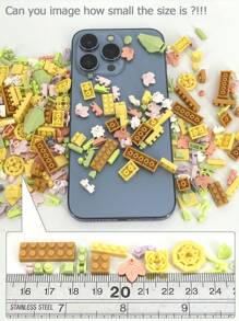 Miniblocos de flores, conjunto de quebra-cabeças, jogo de tijolos de brinquedo, materiais de artesanato, coisas baratas, presentes de Natal