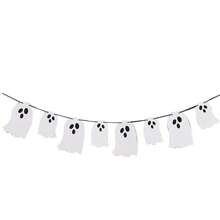 1pc Silver Halloween Ghost Pull Flag, Party Decoration Banner, Pull Flower Pull Flag Hanging Decor, Suitable For Outdoor, Hanging Decor, Doorway Decor, Halloween Party Scene Decoration