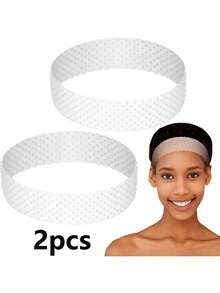 2 fasce regolabili in silicone per parrucche, antiscivolo, supporto forte per uomo e donna, adatto per sport e yoga