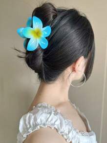 3 pezzi/1 pezzo Fermagli per capelli in plastica a forma di fiore di ibisco, 7,5 cm/2,95 pollici, blu/arancione/viola, leggeri, adatti per uso quotidiano, casual, festa, pendolarismo, spiaggia, coda di cavallo, chignon, lavaggio del viso, trucco, accessori per outfit, accessori per capelli alla moda, pinze per capelli, fermagli per capelli casual, fermagli per capelli a fiore, accessori autunnali per vacanze, per donna