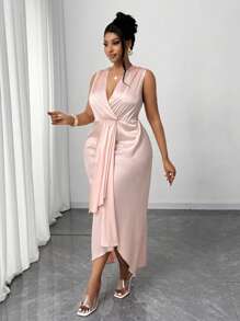 夏季女士连衣裙 女士粉色连衣裙 - 淺粉色 - 查看 3