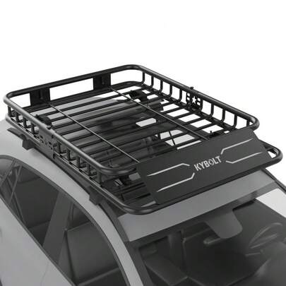 Huisuilinss Roof Rack Carrier Basket,Rooftop Cargo Carrier Basket,Car Cargo Rack With Extension Luggage Holder Basket Heavy Duty For SUVs, Trucks, Vehicles