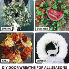 Pacote com 2 molduras de arame para guirlanda com 20 laços torcidos, anéis de metal para guirlanda para artesanato, porta da frente, Natal, Dia de Ação de Graças, Ano Novo, casamento, Dia dos Namorados, jardim, decoração para festa em casa