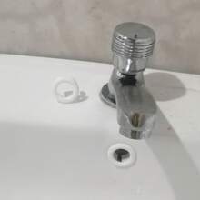 5 szt. plastikowy pierścień przelewowy do zlewu kuchennego i łazienkowego, posrebrzany, podwójny pierścień przelewowy