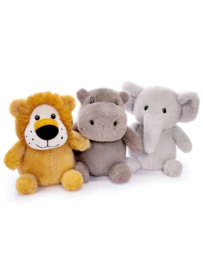 26厘米/10.23英寸 可爱河马狮子大象毛绒玩具 舒适柔软河马狮子大象填充动物毛绒玩具 儿童生日派对家居女孩房间装饰创意礼物 游戏收藏家