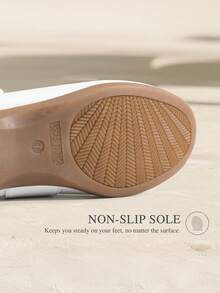 Women's Flats Arch Support Comfortable Casual Ballet Mary Business Office For Women Dressy And Work Ankle Strap Dress Flats Shoes - White - View 5