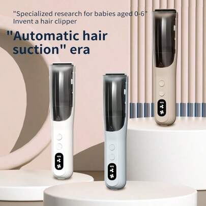 RAF Baby Hair Clipper With Automatic Suction Function, Children's Electric Hair Trimmer, Quiet Automatic Hair Suction Family Electric Shaver, Professional Rechargeable Body Groomer, Gift For Mom, Ceramic Blade Hair Clipper, Children's Electric Hair Clipper - Smart Vacuum Trimming Set, 1200mAh Rechargeable Lithium Battery, USB Charging, Gift For Mom