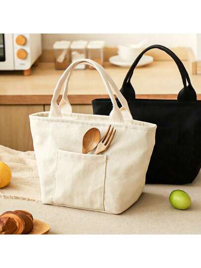 1pc Lunch Box Bag, Insulated Bento Handbag, Crossbody Bag, Waterproof And Oil-Proof Meal Bag, Thickened Aluminum Foil Bag, Keeping Food Fresh Or Warm Bag For School School Accessories School Stuff