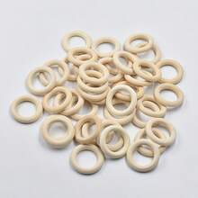 5/10/20/30 pezzi Anelli in legno grezzi, cerchi di legno di colore solido naturale, adatti per gioielli con nappe, artigianato e decorazione