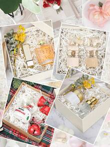 500g/100g/50g- Crinkle Cut Paper Shred Filler, White Crinkle Paper Shredded Paper Stuffing For Gift Wrapping Baskets Box Filling Birthday Father's Day Gifts Wedding Anniversary Christmas - 彩色 - 查看 8