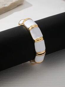 1 chiếc vòng tay thắt nút tre hình học bất đối xứng tối giản dành cho nữ, thiết kế độc đáo, nhiều màu sắc để đeo hàng ngày/lễ hội/tiệc tùng - Vòng tay tre - Xem 12