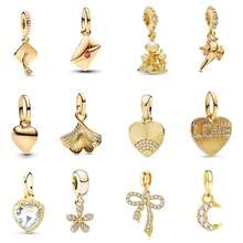 1 Mặt dây chuyền hình hoa ong nơ mặt trăng chuông chữ cái mũ cử nhân màu vàng cổ điển thời trang Phụ kiện đính hạt bán chạy nhất Thích hợp làm vòng tay/vòng cổ tự làm, làm đồ trang sức bán chạy nhất, quà tặng trang sức sinh nhật và hàng ngày - Vàng - Xem 2