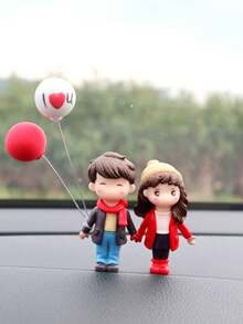 2入組氣球情侶汽車裝飾擺件 - 彩色 - 查看 5