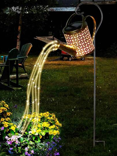 Solar Watering Can Lights Outdoor Hanging Waterproof Metal Garden Decor For Patio, Yard, Pathway Solar Powered Lantern Gift