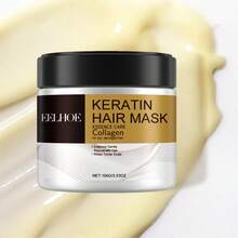 Collagen Hair Mask With Coconut Oil Keratin Deep Moisturizing And Hydrating - White - View 1