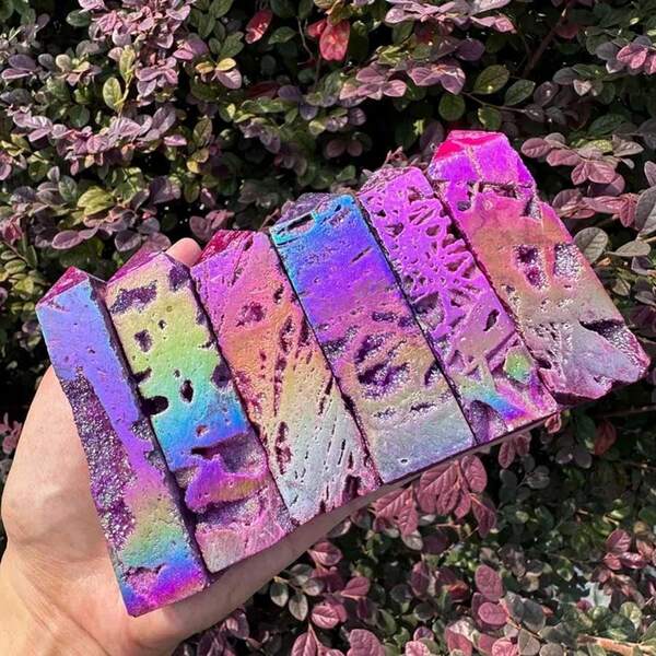 1 pieza Torre de Esfalerita de Aura Púrpura, Perfecta para la Colección del Hogar y Regalo para el Día de San Valentín y Días Festivos, Ideal para la Decoración del Hogar y Regalos Únicos, Decoración Artística Perfecta para el Hogar