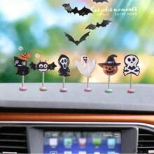 6 件随机颜色汽车仪表盘万圣节摇晃装饰