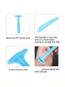1pc Foot Callus Remover, Foot Care Tool Dead Skin Removal Rasp, Pedicure Tool, Foot File, Home Foot Care Tool, Ideal Gift For Cracked, Dry Skin, Foot Buffing Tool Foot Brush, Foot Dead Skin Removal Grooming Tool Plastic Portable Foot Scraper, Professional Pedicure Tool, Random Color,Bag,Organizer,Storage - Multicolor - View 5