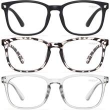 Gaoye Stylish Blue Light Glasses For Woman - Computer Glasses Up To 99% Blue Light Blocking - Lightweight Frames - 3 Pack