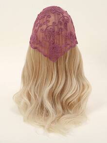 1件时尚花卉刺绣蕾丝头巾，复古女士三角头巾，优雅头饰发饰，教堂祈祷及婚礼面纱，新娘蕾丝曼蒂拉，秋季服装，女士情人节配饰