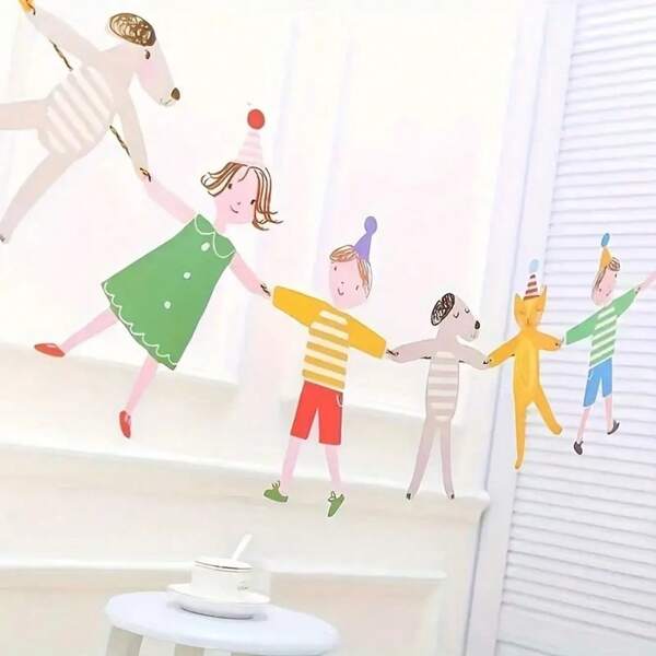 12 piezas de banderines con diseño de personajes de dibujos animados de colores, banderas colgantes de papel tipo cometa para decoración de fiestas de cumpleaños, diseño de plumas, sin necesidad de electricidad, colores vívidos, decoración interior y exterior, adecuado para fiestas de cumpleaños, decoración de escenarios, Navidad, Halloween, reuniones familiares, carnavales, jardines al aire libre, fiestas festivas, bodas, aulas, despedidas de soltero, decoración de habitaciones