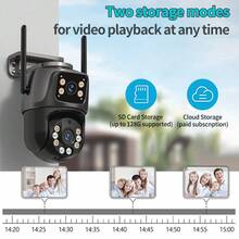 8MP 双镜头超高清 PTZ 摄像机，360° 旋转，AI 人体检测，全彩夜视，警报器警报，双向音频，WiFi/手机遥控，IP66 防水，适用于户外、家庭和商业用途 - 黑色 - 查看 9