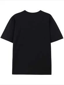 He Is Risen T-Shirt Round Neck 100% Cotton T-Shirt Short Sleeve Women Men Family T-Shirt Funny Gift T-Shirt Regular Fit Comfortable Stretch Fabric All-Season Wear Cotton T Shirts - 黑色 - 查看 4