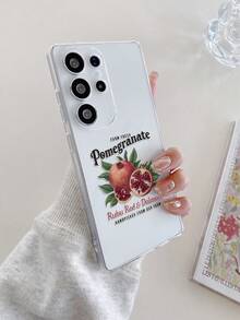 1 件个性化石榴字母图案透明防震 TPU 手机壳，适合作为送给伴侣和朋友的节日礼物，兼容三星、Nothing、Pixel、INFINIX、Redmi 系列 - 彩色 - 查看 5