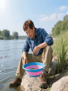 1 Pieza Cuenca Plegable, Cubo de Platos Plegable Cuenca de Lavado Portátil Ahorro de Espacio de Plástico, Cuenca de Cebo para Pesca para Lavar Platos, Pesca, Camping, Senderismo y Hogar