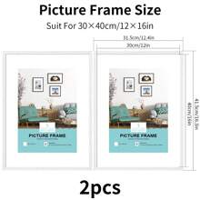 1/2/3/4pcs Wooden Photo Frame, Oak Picture Frames , White, Black Wooden Frame For Amazing Gift&Wall Art Decor, For Home, Living Room, Office Tabletop Frame And Wall Frame, Beautiful To Display Your Framliy Painting Art, Travel Photo, Graduation Photo Frame, Wedding Photo Frame Ideal Gift, A3/A4/30X40cm