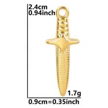 2 buc pandantiv sabie aripă din oțel inoxidabil 304, accesoriu stil punk potrivit pentru colier, cercei, breloc, artizanat DIY, bijuterii unisex la modă, purtare zilnică, nu se decolorează, impermeabil