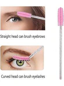 150/50支一次性睫毛膏刷/睫毛刷，适用于睫毛嫁接、睫毛膏涂抹器、化妆刷，一次性水晶棒套装带收纳盒，眉刷、眼影刷、螺旋刷/睫毛刷 - 彩色 - 查看 7