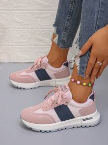 ZKBBO Women's Casual Sports Sneakers Flat Outdoor Running Walking Shoes - Pink - View 1