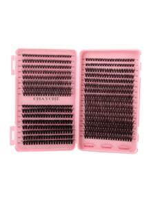 Set di controllo ciglie Ondine 640 Cluster D-Roll, estensione di pseudociglia 10-16mm, set di acconciatura ibrida, falsi ciglie per uso domestico di grande capacità 10D20D30D40D ibrido, combinazione di stili di capelli segmentati, estensione di ciglie D-Roll, capelli ricci spessi e sottili, adatto per uso quotidiano a casa, istruzioni per l'uso