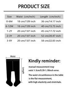 5 Pairs Baby Girls' Cute Bow Decor Tights, Slim Fit Striped Leggings, Versatile For Daily Wear, All Seasons - Multicolor - View 2