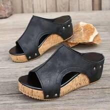 Women's Platform Waterproof Retro Shoes, Comfortable Full-Length Skates, Casual And Elegant Women's Shoes - Black - View 5