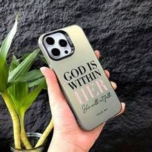Una funda para teléfono con un versículo bíblico sobre Dios e Jesús Cristo, compatible con Apple para iPhone 16, 15, 14, 13, 12, 11 Pro Max, así como para iPhone XS, XR, X, 8, 7 Plus.Perfecto para regalos de Halloween, Navidad, Año Nuevo y Nochebuena para familiares, novias y seres queridos. - Estilo 1 (1 pieza) - Ver 3