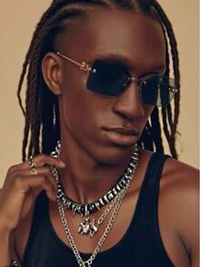 1 pieza Gafas de moda con marco grande de estilo colorido europeo y americano, gafas de estilo elegante para mujeres