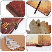 Travel Adventure Scrapbook Set - Lock Notebook Album Our Adventure Book 160 Pages Leather Binding Retro Adventure Quotes - DIY Scrapbook For Wilderness Explorers And Nature Enthusiasts Adult Recording Memory Diary - Luxury Gift For Travel Enthusiasts Anniversary Wedding Commemorative Book Halloween Christmas Valentine's Day Birthday Ideal Gift