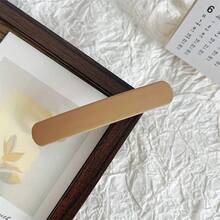 1 件全新哑光一体式弹簧夹，简约优雅大号半丸子发夹，纯色发饰，爪夹，发夹，发夹，发夹，发夹