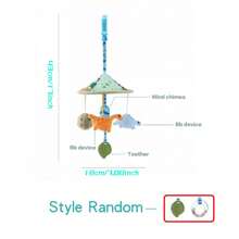 Baby Carriage Hanging Toys, Infant Stroller Rattle Drums, Animal Toys, Wind Chimes, Umbrella Ornaments (Some Parts Randomly Included, Some Colors Randomly Included)