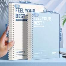 [Motivational Notebook] 1pc A5 Spiral Notebook Journal | 60 Sheets, Daily & Weekly Agenda Planner, Morandi Coil Notepad For Office & School Supplies, Random Color (5.55x8.18 Inches), Time Management & Motivational Design, Planning Notebook, Pastel Notebooks, Quality Paper Material - Multicolor - View 5