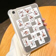 41 件瑜伽姿势分析教学贴纸瑜伽姿势贴花适用于笔记本电脑水瓶电脑手机剪贴簿日记女士女孩圣诞派对用品礼物学校奖励装饰 - 粉色 - 查看 6