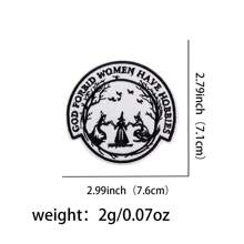 Witch Costume Patch, Embroidered Applique, Iron-On Sewing Patch, Cute Embroidered Fabric Badge, DIY Clothing Accessories