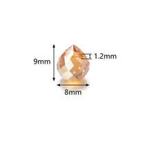 50颗9x8毫米璀璨交响乐彩色切割闪亮玻璃水滴草莓珠，适用于窗户装饰、悬挂装饰、人造水晶玻璃珠——珠宝制作DIY珠子和珠子组合，适合制作独特的手链、耳环、水晶手机壳、发饰、吊坠、服装装饰和工艺品——是创意项目和时尚配饰的理想之选 - 水滴珠 - 查看 4