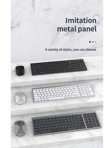 JOMAA 人体工学蓝牙 & 2.4G 双模无线键盘鼠标套装，可充电 99 键多设备无线键盘鼠标套装，适用于 PC/笔记本电脑/平板电脑（灰色/银色/黑色）