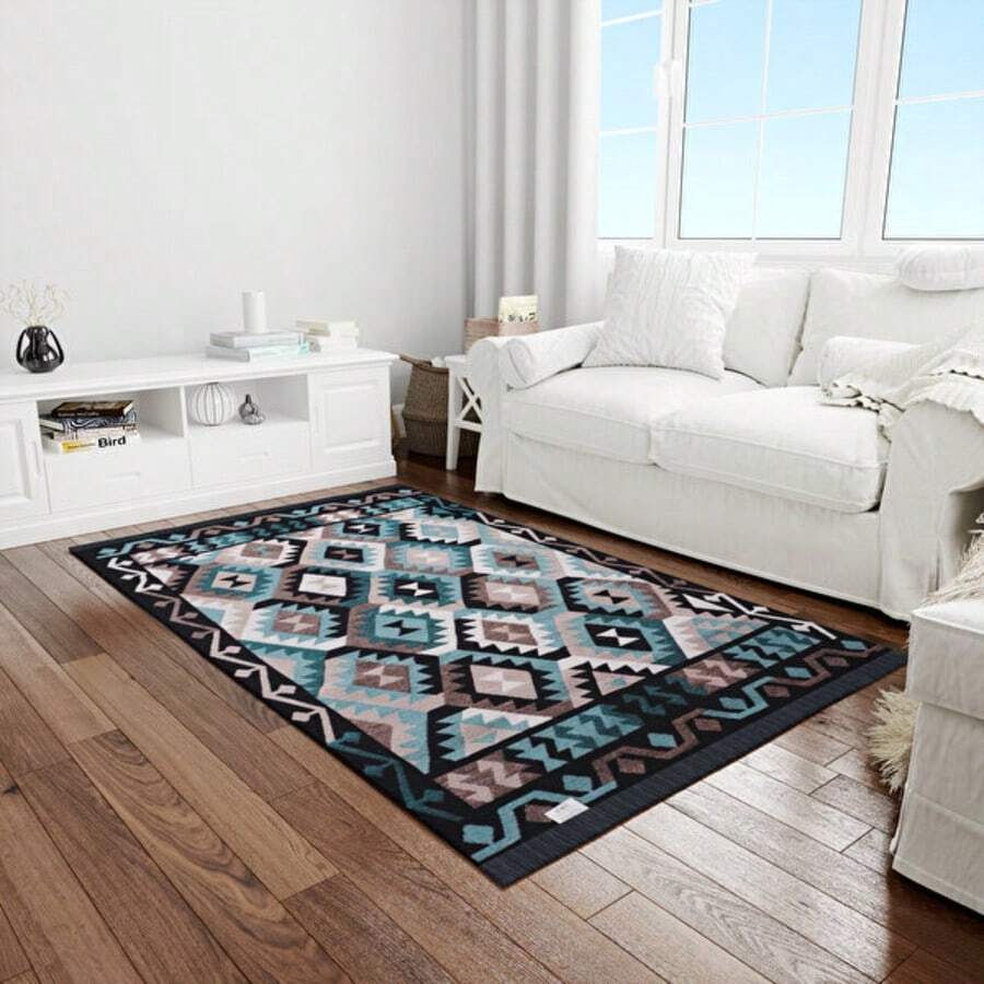 Livingroom Rug Large Traditional Patterns Washable Modern Area Rugs Mat Rugs For Bedroom And Livingroom - Blue - View 1