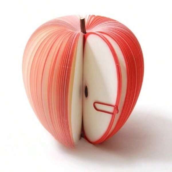 1pcs Creative Gifts Fruit Sticky Notes Can Be Torn 3D Three-Dimensional Apple Strawberry Pear Shape Student Convenience Message Note