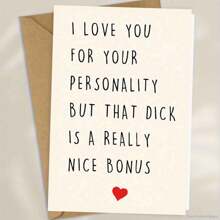 1 Stück Spezialkarte zum Jahrestag, witzige, anzügliche, dreckige Geburtstags-, Valentinstags-Karte für Ehemann, Freund, ihn, Verlobten, Männer, Schulanfang